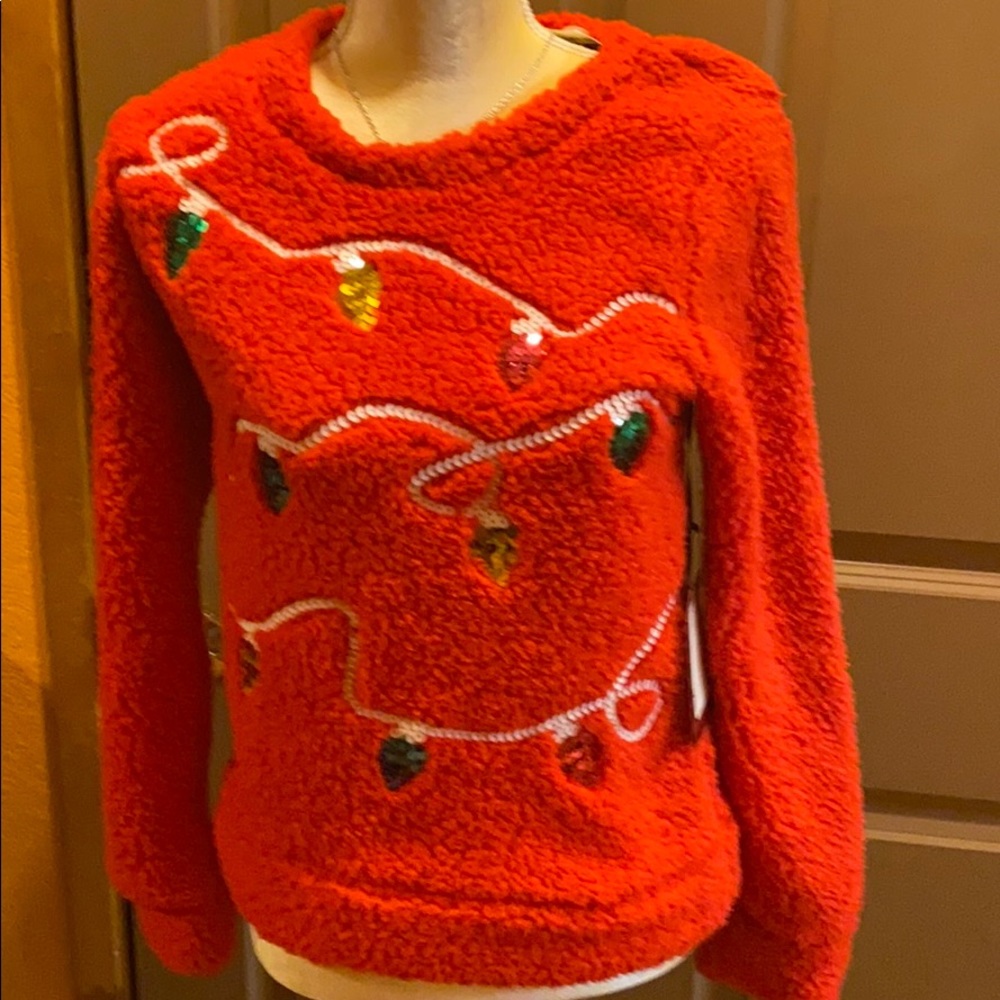 Cofty Christmas sequins sweater size Small
